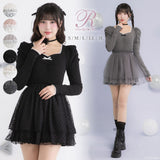 チュールドッキングミニワンピース【大きいサイズ有】