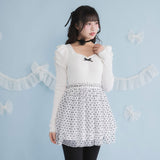 チュールドッキングミニワンピース【大きいサイズ有】