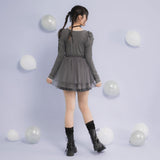 チュールドッキングミニワンピース【大きいサイズ有】