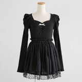 チュールドッキングミニワンピース【大きいサイズ有】