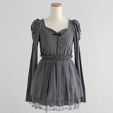 チュールドッキングミニワンピース【大きいサイズ有】