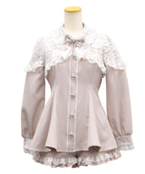 キラキラハートビジューレース重ねフリルセットアップ