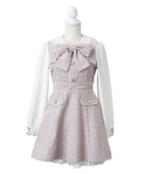 ハートパールお嬢様ツイードワンピース