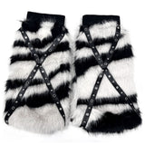 スタッズクロスブレードファーレッグウォーマー