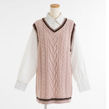 シャツドッキングニットベストワンピース