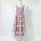 チュールフリルドールティアートキャミワンピース