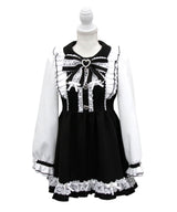 バラレースパールリボンハートビジューワンピース