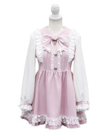 バラレースパールリボンハートビジューワンピース