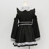 ハートボタンパールチェーンレースフリルワンピース