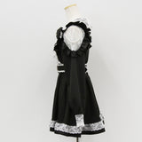 ハートボタンパールチェーンレースフリルワンピース