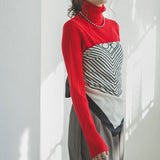 【最上もが着用】【メール便】プリント大判スカーフ/バンダナ