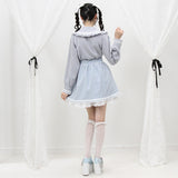 はしごレースフリルリボンブラウス