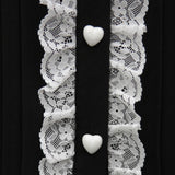 はしごレースフリルリボンブラウス