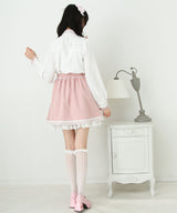 リボン刺繍ギャザースカート