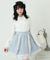 リボン刺繍ギャザースカート