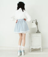 リボン刺繍ギャザースカート