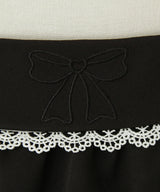 リボン刺繍ギャザースカート