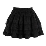 ティアードレースコーデュロイミニスカート