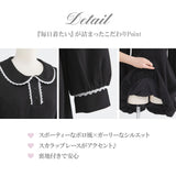 丸襟ポロカットバルーンミニワンピース【大きいサイズ有り】