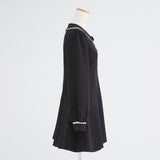 丸襟ポロカットバルーンミニワンピース【大きいサイズ有り】