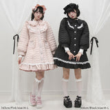 ハートキルティングレースフリルダウンAラインコート