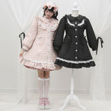 ハートキルティングレースフリルダウンAラインコート