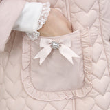 ハートキルティングレースフリルダウンAラインコート