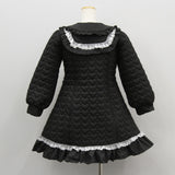 ハートキルティングレースフリルダウンAラインコート