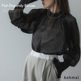 【メール便】箔オーガンジーブラウス