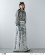 【メール便】箔オーガンジーブラウス