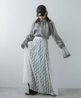 【メール便】箔オーガンジーブラウス