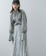 【メール便】箔オーガンジーブラウス