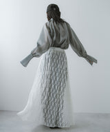 【メール便】箔オーガンジーブラウス