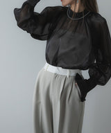 【メール便】箔オーガンジーブラウス