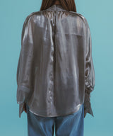 【メール便】箔オーガンジーブラウス