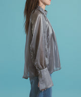 【メール便】箔オーガンジーブラウス