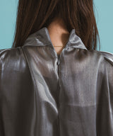 【メール便】箔オーガンジーブラウス