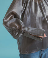 【メール便】箔オーガンジーブラウス