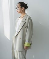 ダブルボタンオーバーサイズジャケット【セットアップ対応】