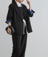 ダブルボタンオーバーサイズジャケット【セットアップ対応】