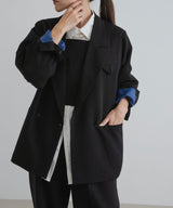 ダブルボタンオーバーサイズジャケット【セットアップ対応】