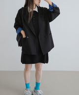 ダブルボタンオーバーサイズジャケット【セットアップ対応】