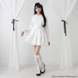 キラキラビジュレースリボンブラウス