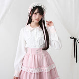 キラキラビジュレースリボンブラウス