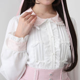 キラキラビジュレースリボンブラウス