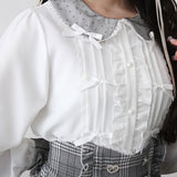 キラキラビジュレースリボンブラウス