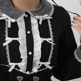 キラキラビジュレースリボンブラウス