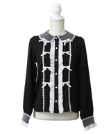 キラキラビジュレースリボンブラウス