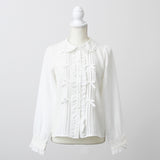 キラキラビジュレースリボンブラウス