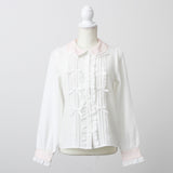 キラキラビジュレースリボンブラウス